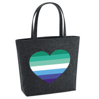 Filz Shopper Schwule Pride Flagge LGBTQ Herz 22 Liter