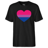 Herren T-Shirt Bi*sexuell Pride Flagge LGBTQ Herz
