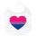 Baby Lätzchen Bi*sexuell Pride Flagge LGBTQ Herz Klettverschluss