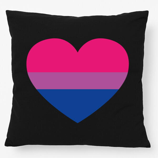 Kissen Bi*sexuell Pride Flagge LGBTQ Herz 40x40cm