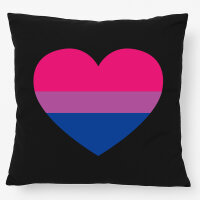 Kissen Bi*sexuell Pride Flagge LGBTQ Herz 40x40cm