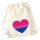 Turnbeutel Bi*sexuell Pride Flagge LGBTQ Herz 12 Liter