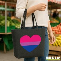 Filzshopper Bi*sexuell Pride Flagge LGBTQ Herz, 22 Liter