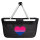 Einkaufskorb faltbar Bi*sexuell Pride Flagge LGBTQ Herz 20 Liter Black