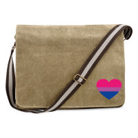 Umhängetasche Bi*sexuell Pride Flagge LGBTQ Herz 14...