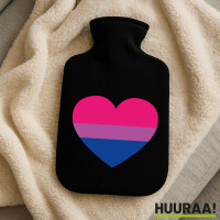 Wärmflasche Bi*sexuell Pride Flagge LGBTQ Herz