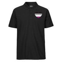 Herren Polo Shirt Asexuelle Pride Flagge LGBTQ Herz