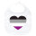Baby Lätzchen Asexuelle Pride Flagge LGBTQ Herz Klettverschluss