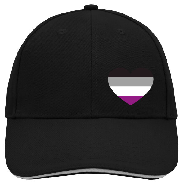 Kappe Asexuelle Pride Flagge LGBTQ Herz