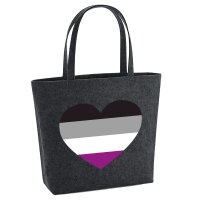 Filzshopper Asexuelle Pride Flagge LGBTQ Herz, 22 Liter