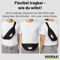 Bauchtasche Asexuelle Pride Flagge LGBTQ Herz 2,5 Liter Black