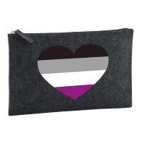 Kulturbeutel Asexuelle Pride Flagge LGBTQ Herz 1 Liter...