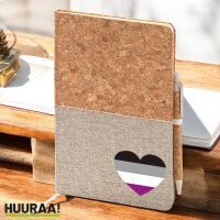Notizbuch A5 Asexuelle Pride Flagge LGBTQ Herz 80 Blatt...
