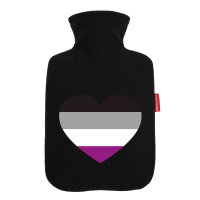 Wärmflasche Asexuelle Pride Flagge LGBTQ Herz