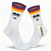 Unisex Socken Asexuelle Pride Flagge LGBTQ Herz Baumwolle