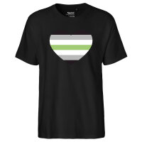 Herren T-Shirt Agender Pride Flagge LGBTQ Herz