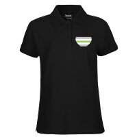 Damen Polo Shirt Agender Pride Flagge LGBTQ Herz