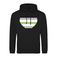 Unisex Hoodie Agender Pride Flagge LGBTQ Herz