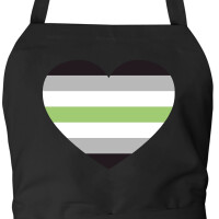 Schürze Agender Pride Flagge LGBTQ Herz mit Taschen