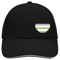Kappe Agender Pride Flagge LGBTQ Herz