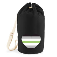 Seesack Agender Pride Flagge LGBTQ Herz 20 Liter Black