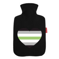 Wärmflasche Agender Pride Flagge LGBTQ Herz