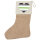 Weihnachtsstrumpf Agender Pride Flagge LGBTQ Herz Beige Jute