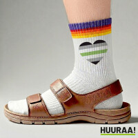 Unisex Socken Agender Pride Flagge LGBTQ Herz Baumwolle
