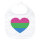 Baby Lätzchen Polysexuell Pride Flagge LGBTQ Herz Klettverschluss