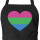 Schürze Polysexuell Pride Flagge LGBTQ Herz mit Taschen