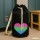 Seesack Polysexuell Pride Flagge LGBTQ Herz 20 Liter Black