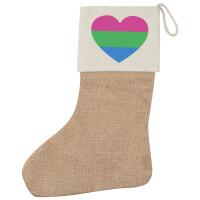 Weihnachtsstrumpf Polysexuell Pride Flagge LGBTQ Herz...