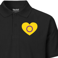 Herren Polo Shirt Intersex Pride Flagge LGBTQ Herz