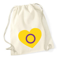 Turnbeutel Intersex Pride Flagge LGBTQ Herz 12 Liter