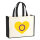 Jutetasche Intersex Pride Flagge LGBTQ Herz 21 Liter Black