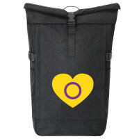 Kurierrucksack Intersex Pride Flagge LGBTQ Herz 30-44 Liter Black Melange