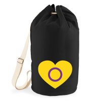 Seesack Intersex Pride Flagge LGBTQ Herz 20 Liter Black