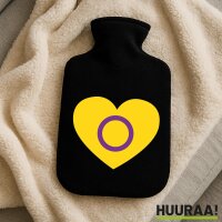 Wärmflasche Intersex Pride Flagge LGBTQ Herz