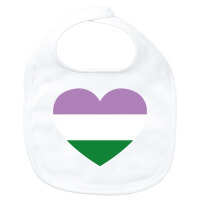 Baby Lätzchen Genderqueer Pride Flagge LGBTQ Herz...