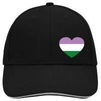 Kappe Genderqueer Pride Flagge LGBTQ Herz