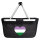 Einkaufskorb faltbar Genderqueer Pride Flagge LGBTQ Herz 20 Liter Black