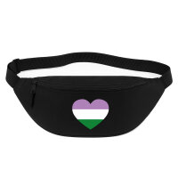 Bauchtasche Genderqueer Pride Flagge LGBTQ Herz 2,5 Liter...