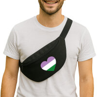 Bauchtasche Genderqueer Pride Flagge LGBTQ Herz 2,5 Liter...