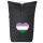 Kurierrucksack Genderqueer Pride Flagge LGBTQ Herz 30-44 Liter Black Melange