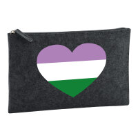 Kulturbeutel Genderqueer Pride Flagge LGBTQ Herz 1 Liter...