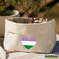 Organizer Genderqueer Pride Flagge LGBTQ Herz