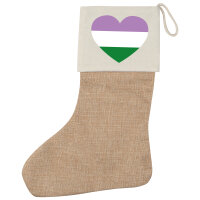 Weihnachtsstrumpf Genderqueer Pride Flagge LGBTQ Herz...