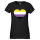 Damen T-Shirt Nonbinary Pride Flagge LGBTQ Herz