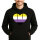 Unisex Hoodie Nonbinary Pride Flagge LGBTQ Herz