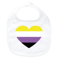 Baby Lätzchen Nonbinary Pride Flagge LGBTQ Herz...